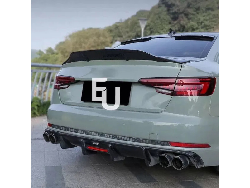 Спойлер Чорний глянець V4 на Audi A4 B9 2015-2019 року