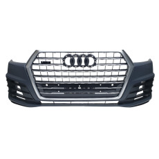 Передній бампер  ( S-Line ) Silver на Audi Q7 4M 2015-2020 року