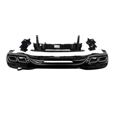 Дифузор ( заднього бампера ) Chrome Black / Chrome Pipe ( стиль S63 AMG ) Chrome Black / Chrome Pipe на Mercedes-Benz S-Class W222 2017-2020 року