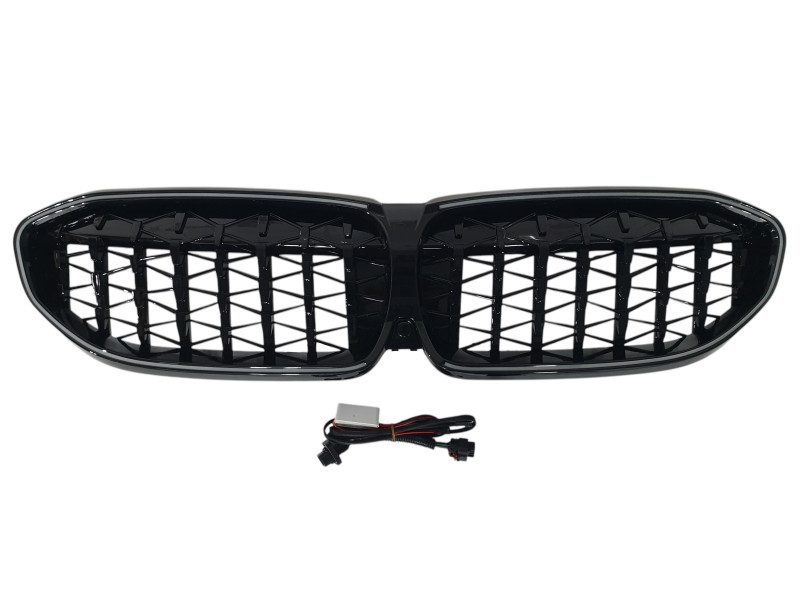 Ніздрі Чорний глянець LED ( Iconic Glow ) Diamond на BMW 3 Series G20 / G21 2018-2022 року