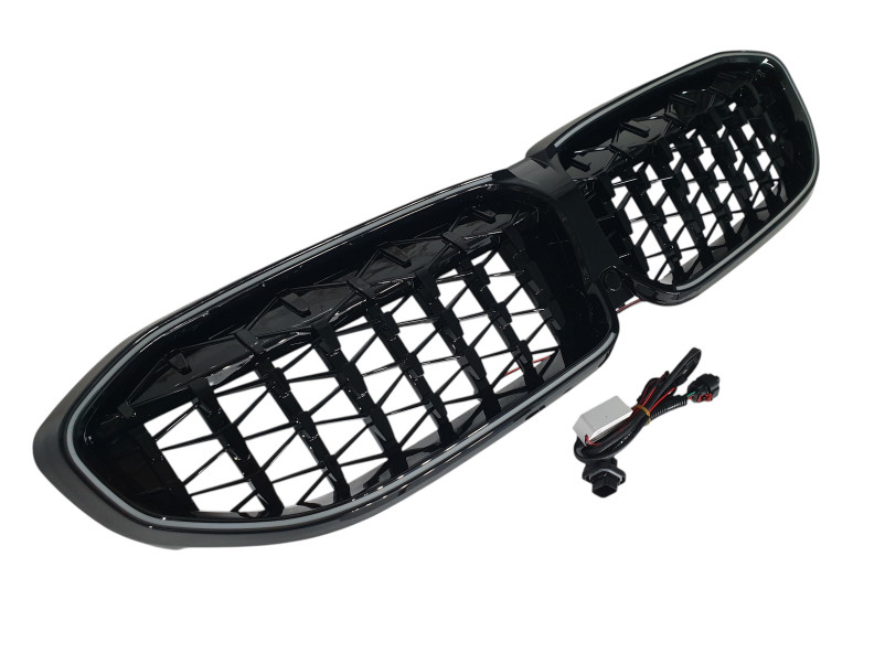 Ніздрі Чорний глянець LED ( Iconic Glow ) Diamond на BMW 3 Series G20 / G21 2018-2022 року