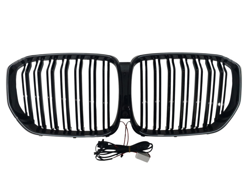 Ніздрі Чорний глянець LED ( Iconic Glow ) 2bar на BMW X5 G05 2018-2022 року