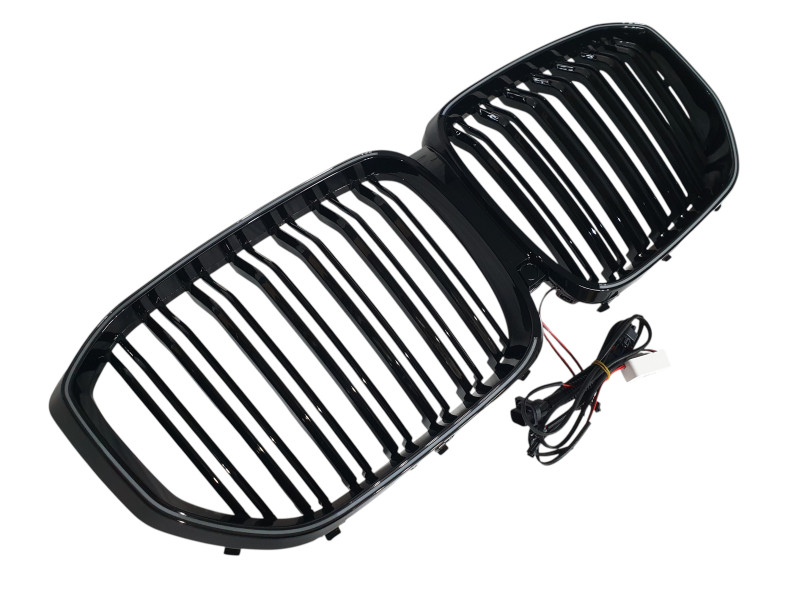 Ніздрі Чорний глянець LED ( Iconic Glow ) 2bar на BMW X5 G05 2018-2022 року