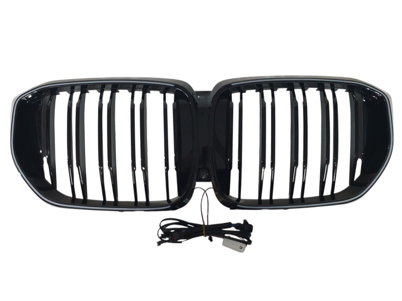 Ніздрі Чорний глянець LED ( Iconic Glow ) 2bar на BMW X5 G05 2023-2025 року