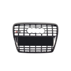 Решітка радіатора Full Black ( в стилі S6 ) без PDC ПОШКОДЖЕНА на Audi A6 C6 2004-2011 року