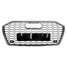 Решітка радіатора Chrome Black ( в стилі RS6 без камери та без радарів ) на Audi A6 C8 2018-2023 року