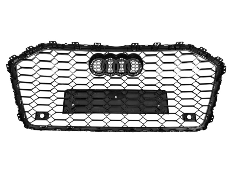 Решітка радіатора Chrome Black ( в стилі RS6 без камери та без радарів ) на Audi A6 C8 2018-2023 року