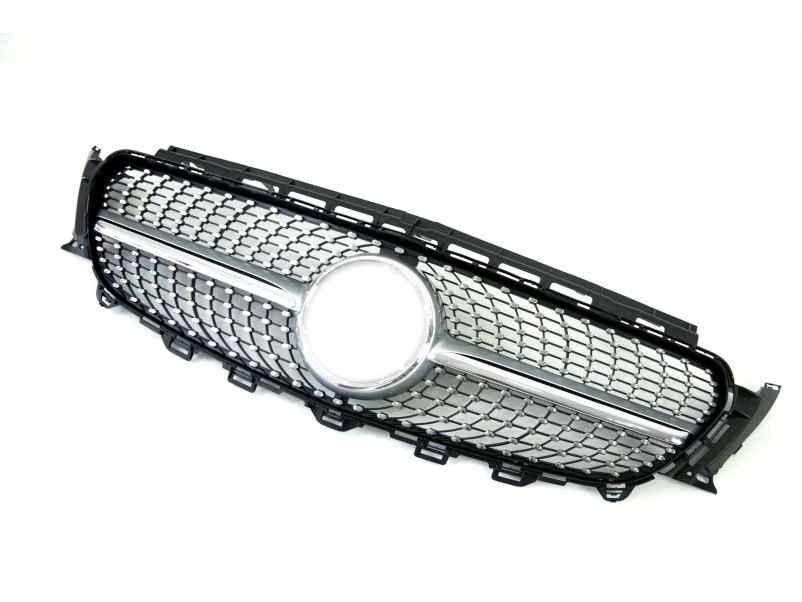 Решітка радіатора Silver ( без місця під камеру ) Diamond на Mercedes-Benz E-Class W213 2016-2020 року