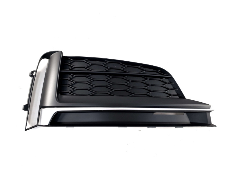 Решітки в бампер Matte Black / Silver ( стиль S5 ) S-Line на Audi A5 B9 2016-2020 року