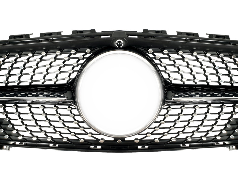 Решітка радіатора Black ( з місцем під камеру ) Diamond на Mercedes-Benz CLA-Class C118 2019-2023 року