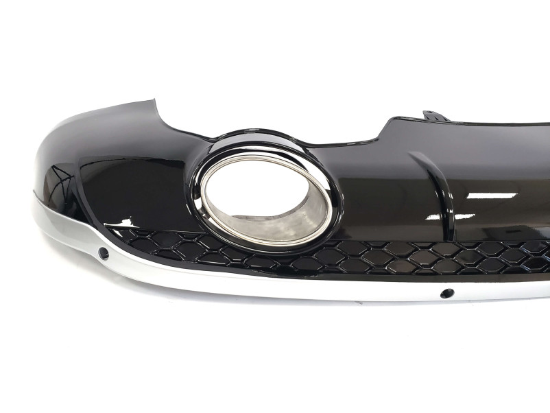 Дифузор ( заднього бампера ) Black Silver / Chrome Pipe ( в стилі RSQ5 ) на Audi Q5 8R 2012-2016 року