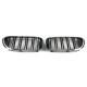 Ніздрі Чорні Глянець Хром Рамка ( Подвійні M-Look ) на BMW 5 Series G30 / G31 2017-2020 року