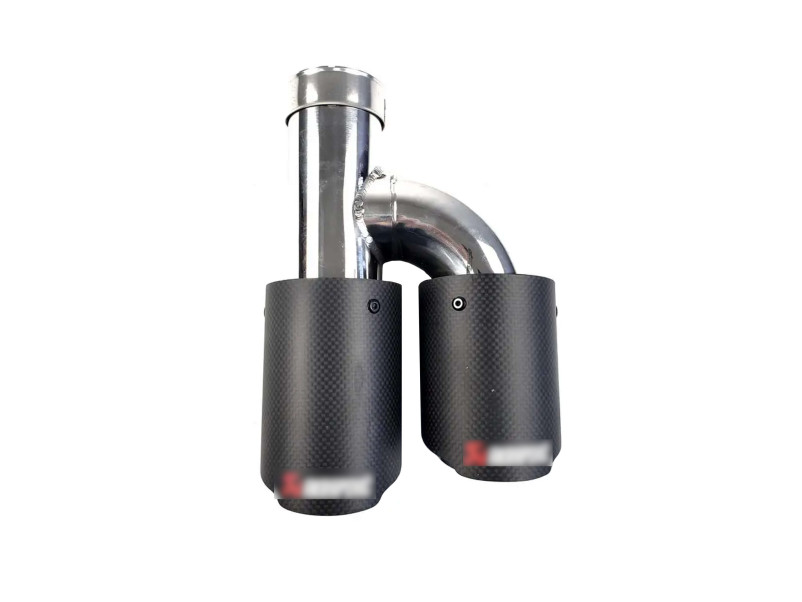 Насадки на вихлоп Carbon ( матовий ) 63mm To 89mm ( подвійна H ) на Akrapovič Akrapovič