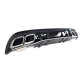Дифузор ( заднього бампера ) Chrome Black / Chrome Pipe ( стиль AMG C63 2018+ ) Sedan на Mercedes-Benz C-Class W205 2014-2018 року