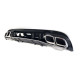 Дифузор ( заднього бампера ) Chrome Black / Chrome Pipe ( стиль AMG C63 2018+ ) Sedan на Mercedes-Benz C-Class W205 2014-2018 року