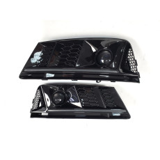 Решітки в бампер Full Black ( в стилі S4 під радари ) на Audi A4 B9 2015-2019 року
