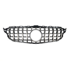 Решітка радіатора Chrome Black ( без місця під камеру ) GT на Mercedes-Benz C-Class W205 2014-2018 року