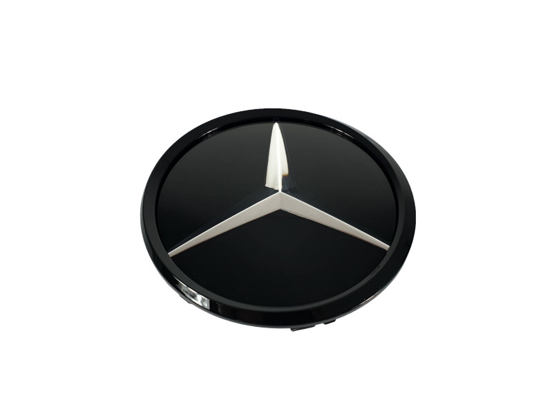 Логотипи Chrome Black скляний ( муляж дистроніка ) на Mercedes-Benz C-Class W205 2014-2018 року
