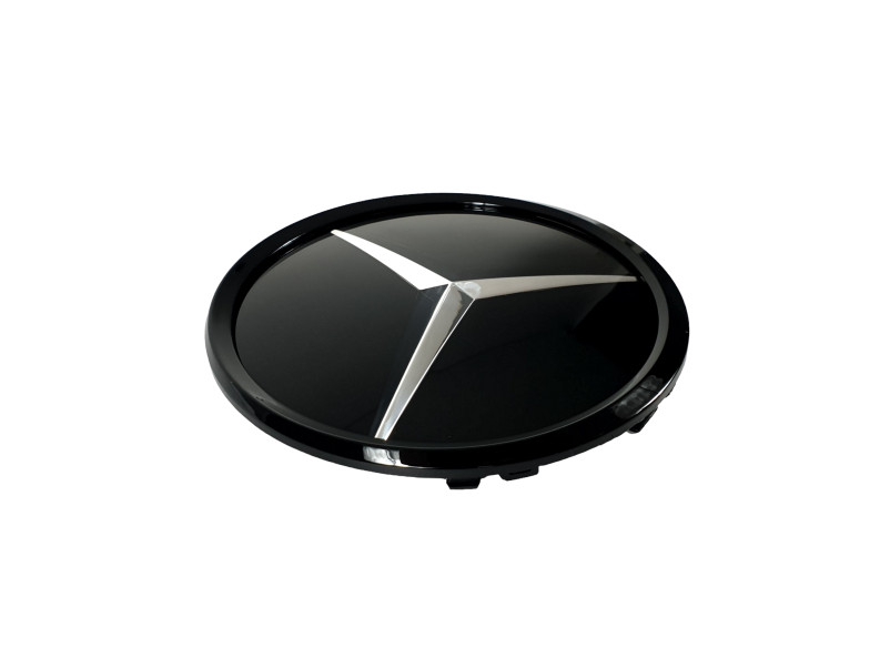 Логотипи Chrome Black скляний ( муляж дистроніка ) на Mercedes-Benz C-Class W205 2014-2018 року