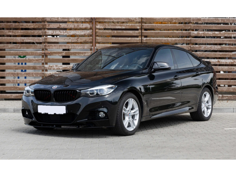 Губа ( переднього бампера ) Чорний глянець M-Performance на BMW 3 Series ( GT ) F34 2013-2019 року