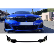 Губа ( переднього бампера ) Чорний глянець ( M-Performance ) V1 на BMW 3 Series G20 / G21 2018-2022 року