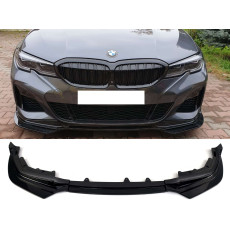 Губа ( переднього бампера ) Чорний глянець ( M-Performance / knife ) V2 на BMW 3 Series G20 / G21 2018-2022 року