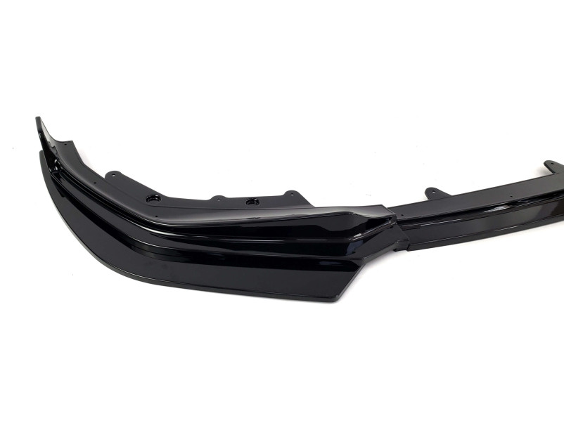 Губа ( переднього бампера ) Чорний глянець ( M-Performance / knife ) V2 на BMW 3 Series G20 / G21 2018-2022 року