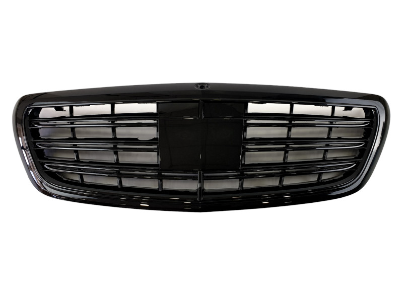 Решітка радіатора Full Black під нічне бачення та камеру AMG S63 на Mercedes-Benz S-Class W222 2013-2017 року