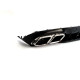 Дифузор ( заднього бампера ) Full Black / Chrome Pipe ( стиль AMG C63 Edition 1 ) Coupe на Mercedes-Benz C-Class W205 2018-2021 року