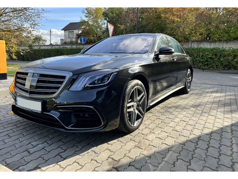 Накладки на пороги  ( стиль S63 AMG ) Long на Mercedes-Benz S-Class W222 2013-2017 року