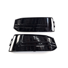 Решітки в бампер Full Black ( S4 ) S-Line на Audi A4 B9 2015-2019 року