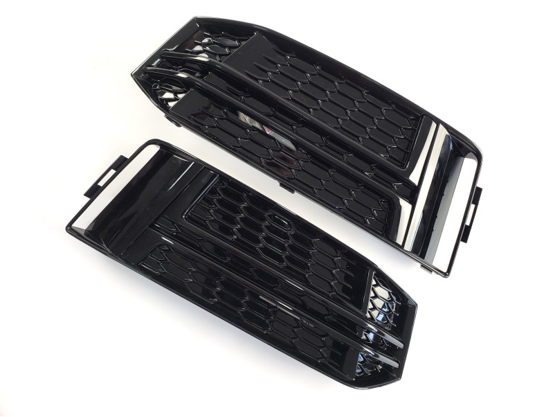 Решітки в бампер Full Black ( S4 ) S-Line на Audi A4 B9 2015-2019 року