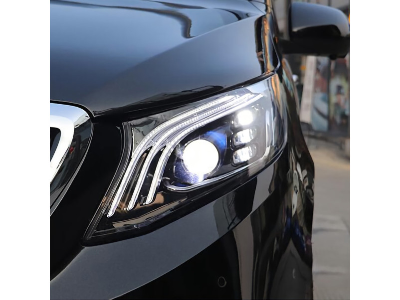 Передні фари  ( Led стиль Maybach заміна галогену ) на Mercedes-Benz VITO-Class W447 2014-2019 року