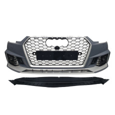 Передній бампер  ( в стилі RS4 під радари V4 ) на Audi A4 B9 2015-2019 року