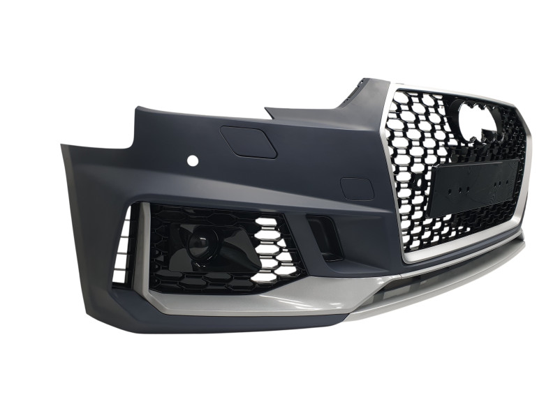 Передній бампер  ( в стилі RS4 під радари V4 ) на Audi A4 B9 2015-2019 року