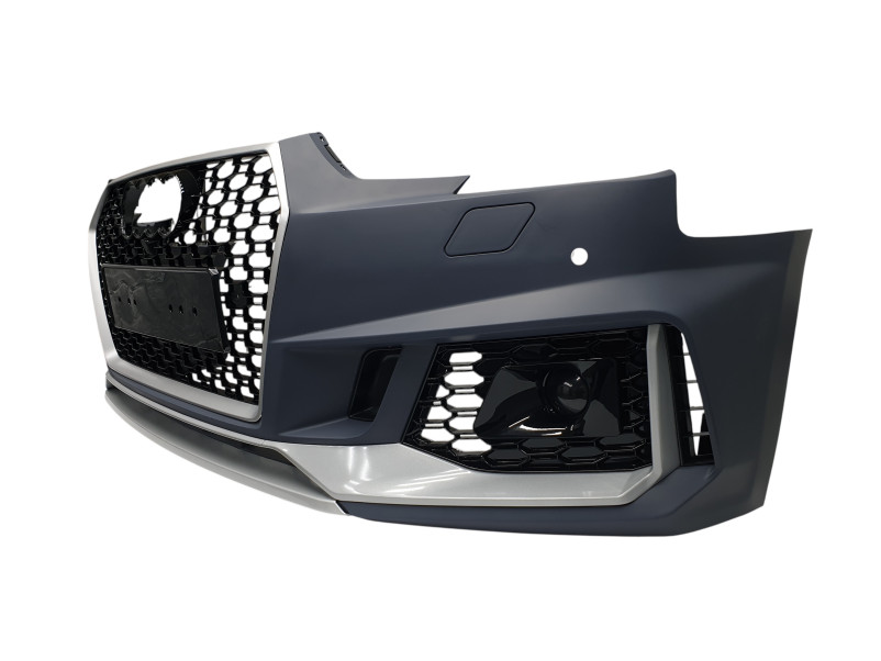 Передній бампер  ( в стилі RS4 під радари V4 ) на Audi A4 B9 2015-2019 року