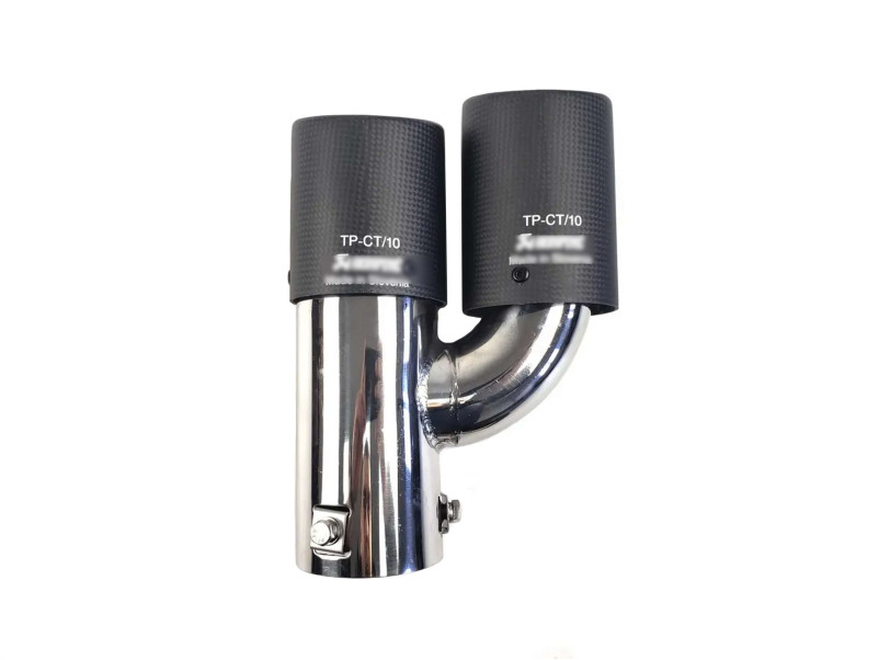 Насадки на вихлоп Carbon ( матовий ) 54mm To 76mm ( подвійна H ) на Akrapovič Akrapovič