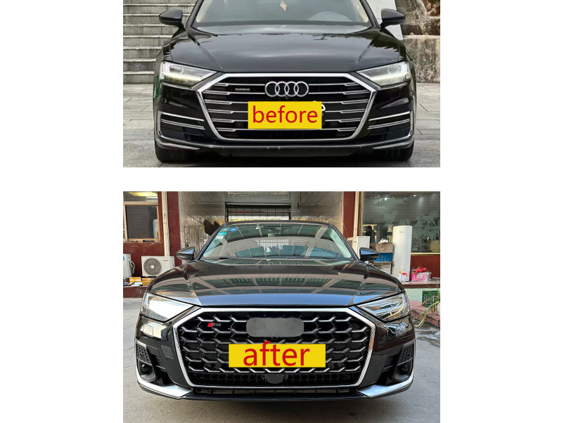 Передній бампер  ( стиль S8 2021+ ) на Audi A8 D5 2017-2021 року