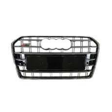 Решітка радіатора Chrome Black ( в стилі S6 ) ПОШКОДЖЕНА на Audi A6 C7 2014-2018 року