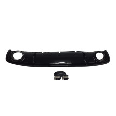 Дифузор ( заднього бампера )  Full Black / Black Pipe ( в стилі RS4 ) на Audi A4 B8 2011-2015 року