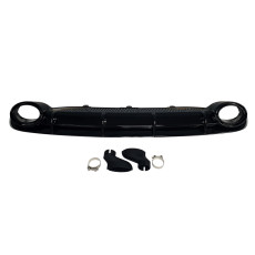 Дифузор ( заднього бампера )  Full Black / Black Pipe ( в стилі RS6 ) на Audi A6 C7 2011-2014 року