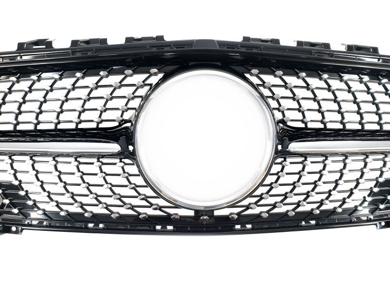 Решітка радіатора Black ( без місця під камеру ) Diamond на Mercedes-Benz CLA-Class C118 2019-2023 року