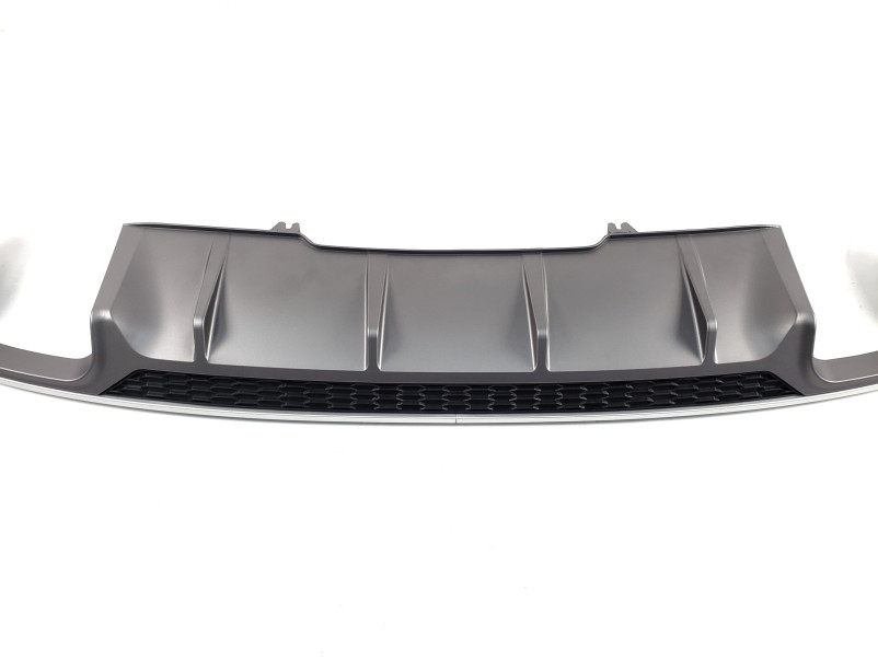 Дифузор ( заднього бампера ) Silver ( в стилі S5 B9 00-00 ) на Audi A4 B9 2015-2019 року