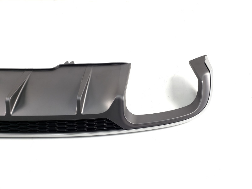Дифузор ( заднього бампера ) Silver ( в стилі S5 B9 00-00 ) на Audi A4 B9 2015-2019 року