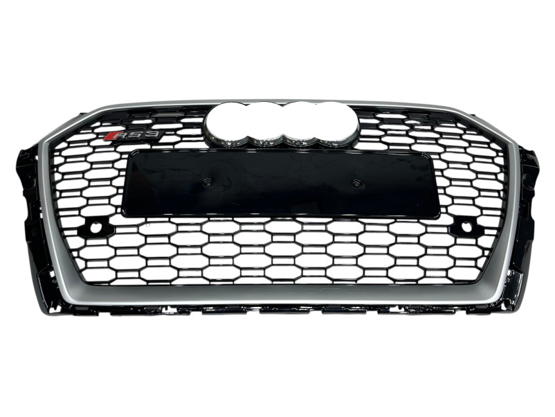 Решітка радіатора Black Silver ( в стилі RS3 ) на Audi A3 8V 2016-2020 року
