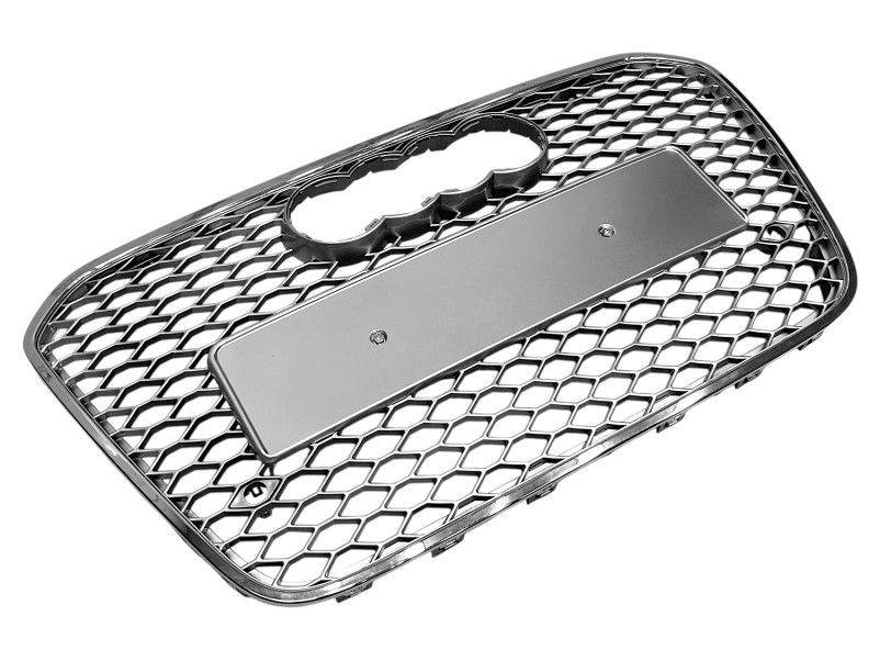 Решітка радіатора Silver Chrome ( в стилі RS6 ) на Audi A6 C7 2011-2014 року
