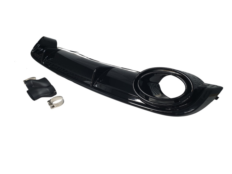 Дифузор ( заднього бампера )  Full Black / Black Pipe ( в стилі RS7 ) на Audi A7 4G 2010-2014 року