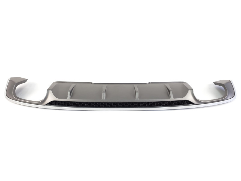 Дифузор ( заднього бампера ) Silver ( в стилі S5 B9 00-00 ) S-Line на Audi A4 B9 2015-2019 року
