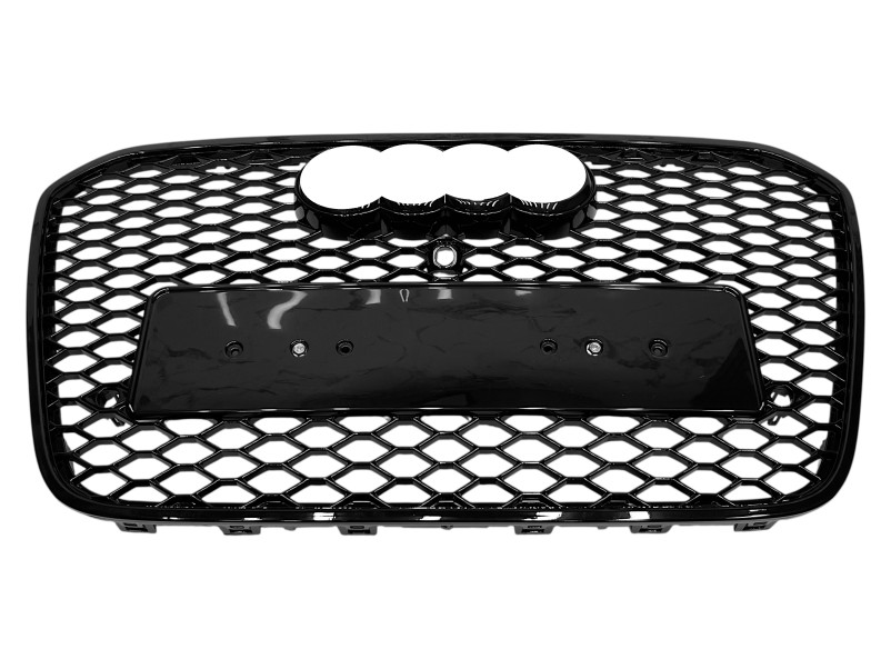 Решітка радіатора Full Black ( в стилі RS6 під камеру ) на Audi A6 C7 2011-2014 року
