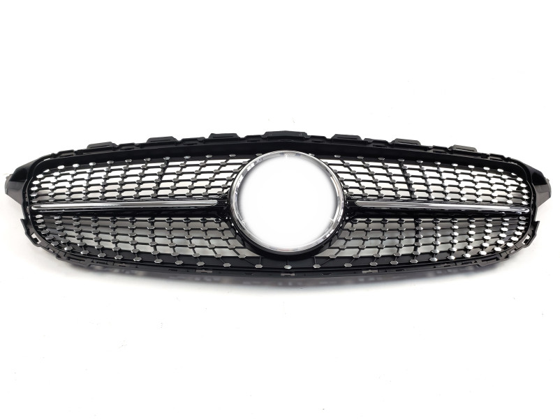 Решітка радіатора Diamond Black ( без місця під камеру ) на Mercedes-Benz C-Class W205 2014-2018 року